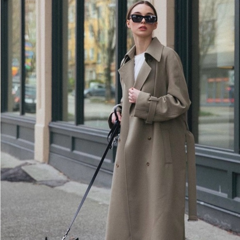 Oak and Fort Trench Coat in Brindle